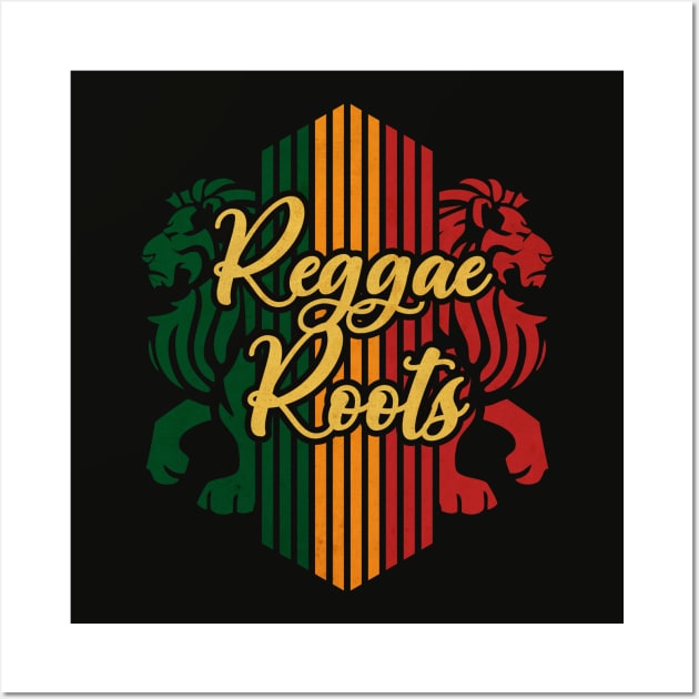 Reggae Roots Lion Wall Art by CTShirts